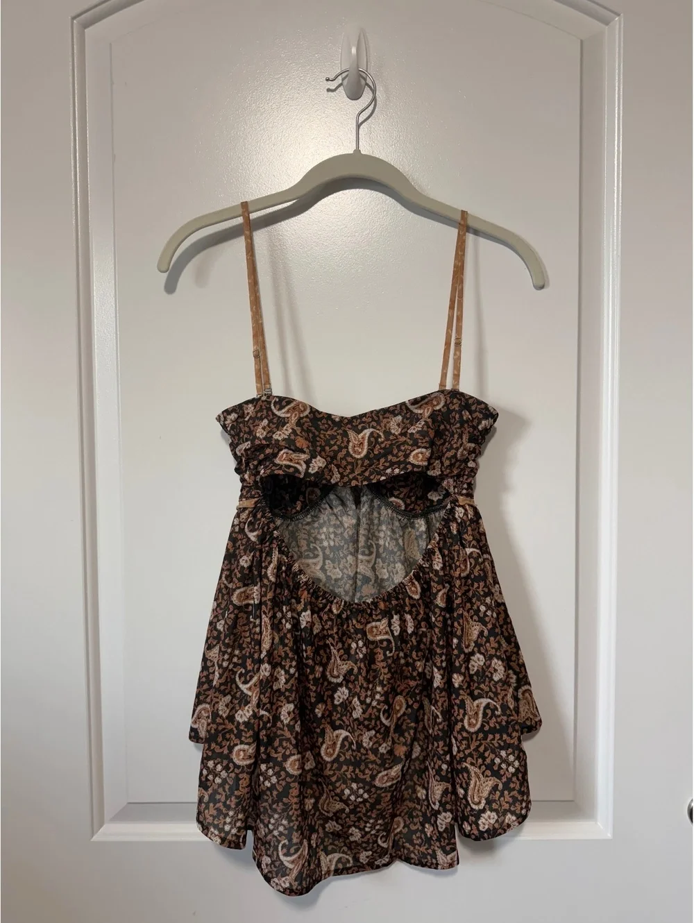 Free People Malia NWT Babydoll Boho Fall Removable Straps Tank Top Sz S